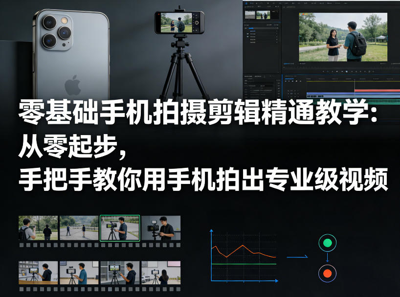 零基础手机拍摄剪辑精通教学：从零起步，手把手教你用手机拍出专业级视频 - 来及网络