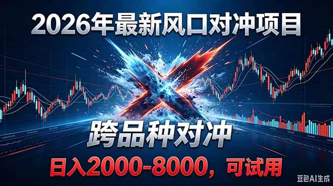 2026创业新风口！最新对冲！跨品种对冲！日收益2000-6000+ - 来及网络