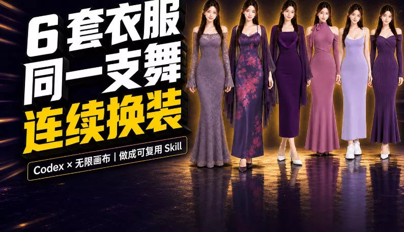 同一支舞，6套衣服按顺序切换：我把服装换装视频做成了一个Skill - 来及网络