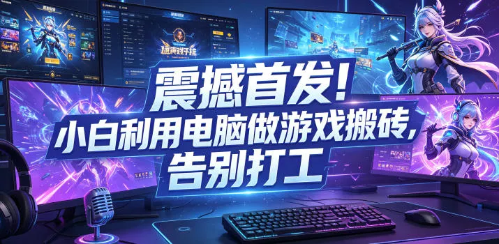 震撼首发！小白利用电脑做游戏搬砖，告别打工【揭秘】 - 来及网络