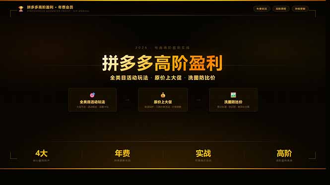 拼多多高阶盈利年费会员(更新3月31 - 来及网络