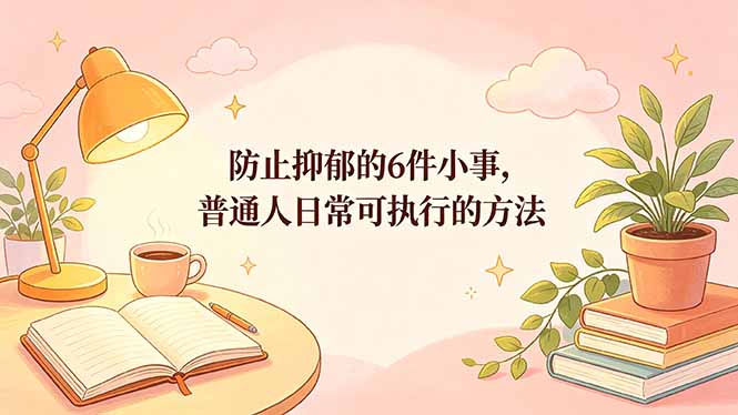 付费文章：防止抑郁的6件小事，普通人日常可执行的方法 - 来及网络