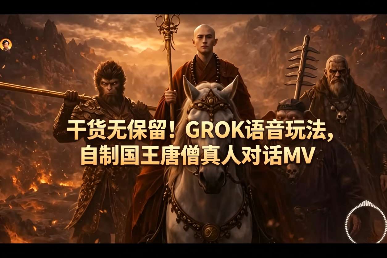 干货无保留！GROK语音玩法，自制国王唐僧真人对话MV - 来及网络