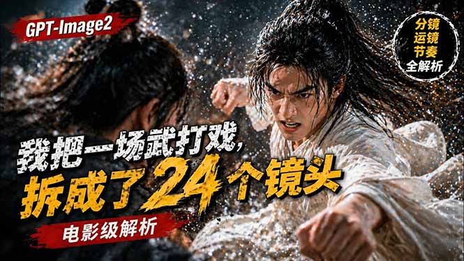 用GPT-Image2，把一段武打对决拆成24个连续镜头，从人物建立、动作衔接、运镜节奏，到情绪爆发 - 来及网络
