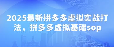 2025最新拼多多虚拟实战打法，拼多多虚拟基础sop - 来及网络