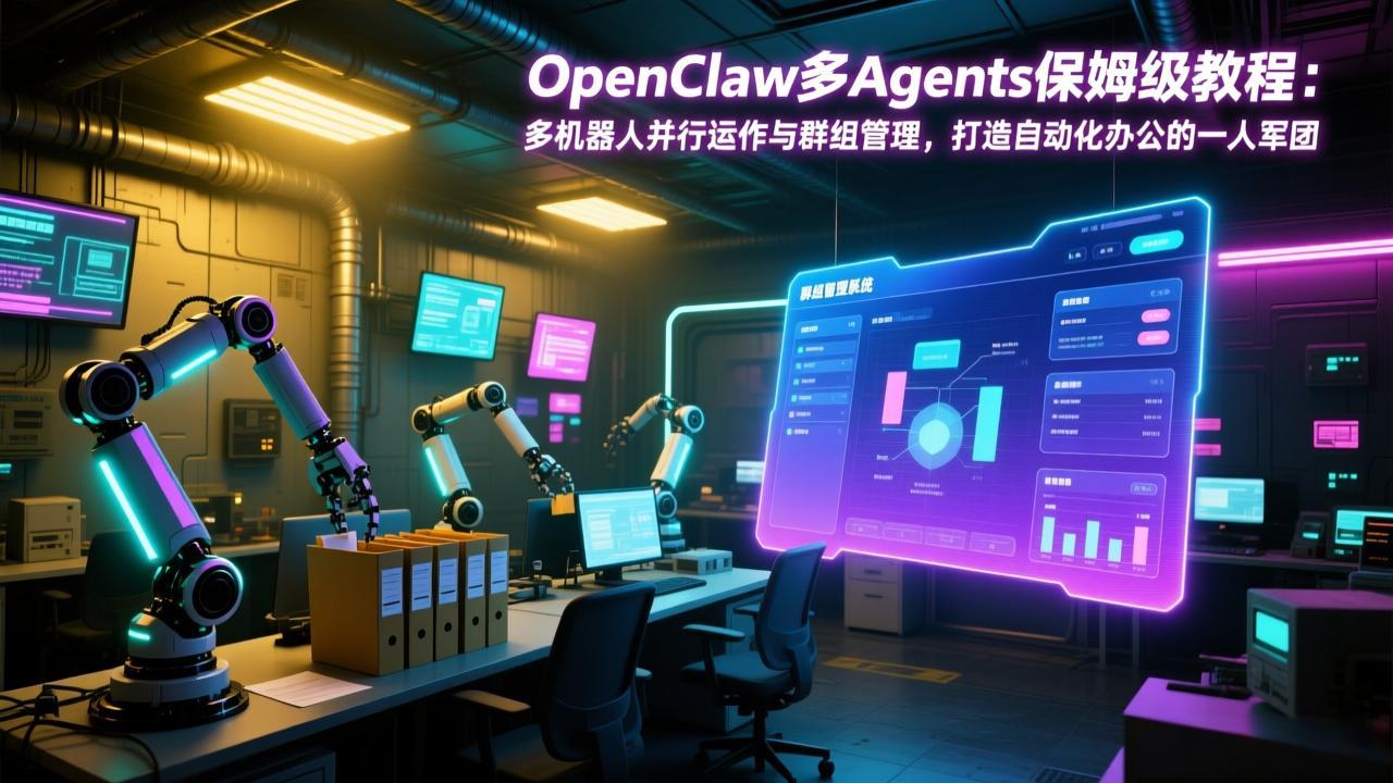 OpenClaw多Agents保姆级教程：多机器人并行运作与群组管理，打造自动化办公的一人军团 - 来及网络