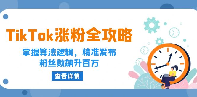 （12688期）TikTok涨粉全攻略：掌握算法逻辑，精准发布，粉丝数飙升百万 - 来及网络