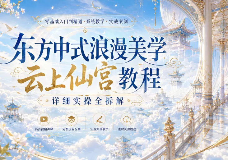 东方中式浪漫美学云上仙宫教程，详细实操全拆解 - 来及网络