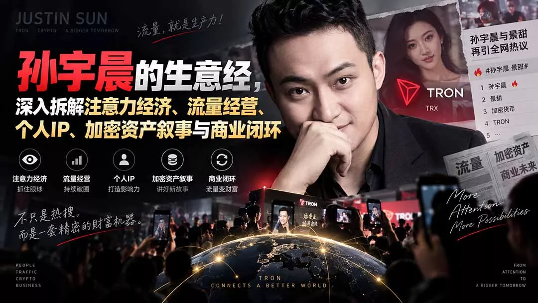 某星球精华文章——孙宇晨的生意经，深入拆解注意力经济、流量经营、个人IP、加密资产叙事与商业闭环 - 来及网络