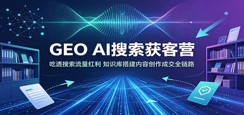 GEO AI搜索获客营：吃透搜索流量红利，知识库搭建内容创作成交全链路 - 来及网络