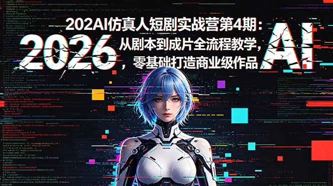 2026AI仿真人短剧实战营第4期：从剧本到成片全流程教学，零基础打造商业级作品 - 来及网络