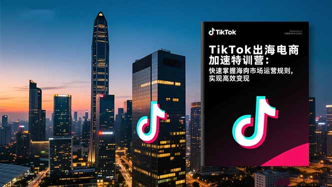 TikTok出海电商加速特训营：快速掌握海外市场运营规则，实现高效变现 - 来及网络