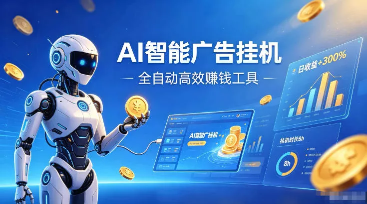 AI智能广告挂G，在家自动賺收益，全程无需人工操作、不用直播、不用拉人【揭秘】 - 来及网络