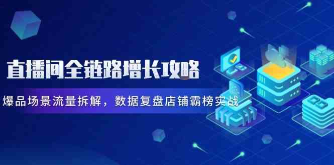 直播间全链路增长攻略，爆品场景流量拆解，数据复盘店铺霸榜实战 - 来及网络
