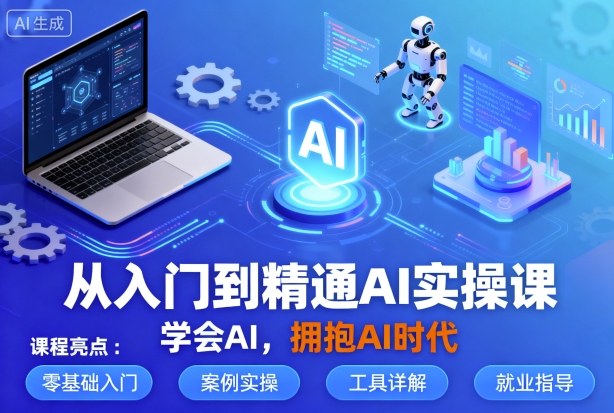 从入门到精通AI实操课，学会AI，拥抱AI时代 - 来及网络