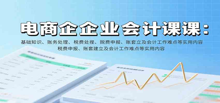 电商企业会计课：基础知识、账务处理、税费申报、账套建立及会计工作难点等实用内容 - 来及网络