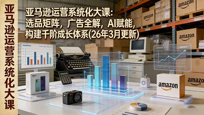 亚马逊运营系统化大课：选品矩阵，广告全解，AI赋能，构建千阶成长体系(26年3月更新 - 来及网络