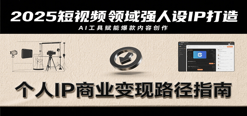 2025短视频领域强人设IP打造，结合爆款案例与AI工具应用，从个人出镜到商业成交转化 - 来及网络