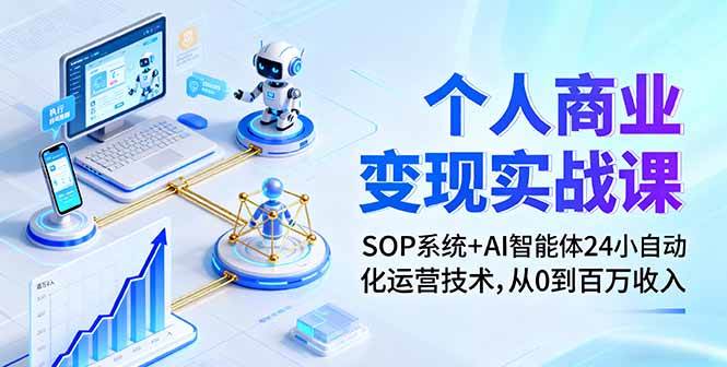 （16111期）个人商业变现实战课：SOP系统+AI智能体24小自动化运营技术，从0到百万收入 - 来及网络