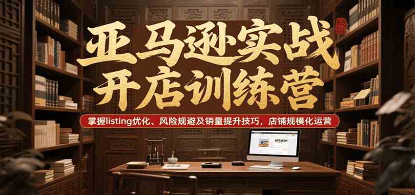 亚马逊实战开店训练营，掌握listing优化、风险规避及销量提升技巧，店铺规模化运营 - 来及网络