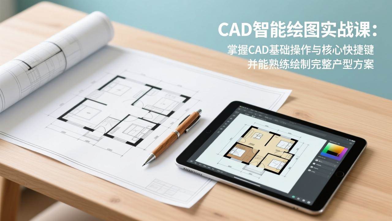 （17348期）CAD智能绘图实战课：掌握CAD基础操作与核心快捷键，并能熟练绘制完整户型方案 - 来及网络