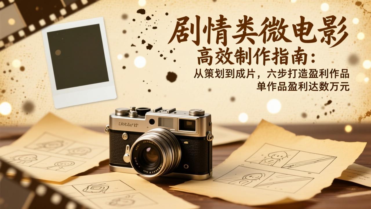 剧情类微电影高效制作指南：从策划到成片，六步打造盈利作品，单作品盈利达数万元 - 来及网络