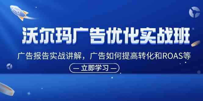 沃尔玛广告优化实战班，广告报告实战讲解，广告如何提高转化和ROAS等 - 来及网络