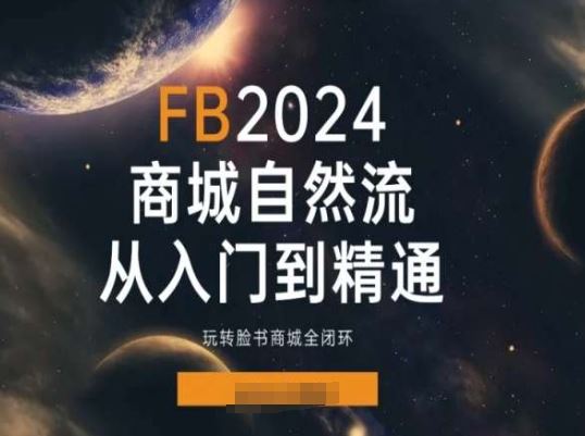 2024Faceboo商城自然流(从入门到精通)，玩转脸书商城全闭环 - 来及网络