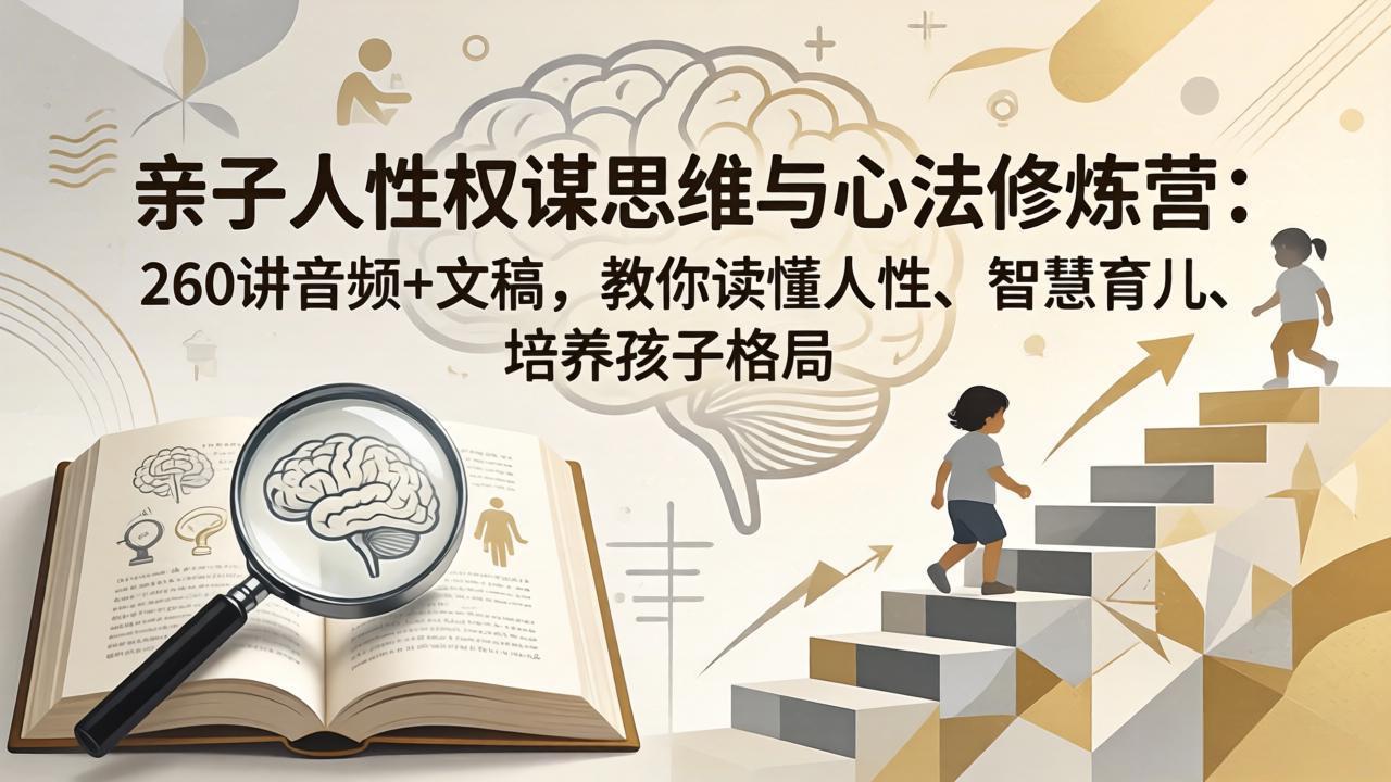 亲子人性权谋思维与心法修炼营：260讲音频+文稿，教你读懂人性、智慧育儿、培养孩子格局 - 来及网络