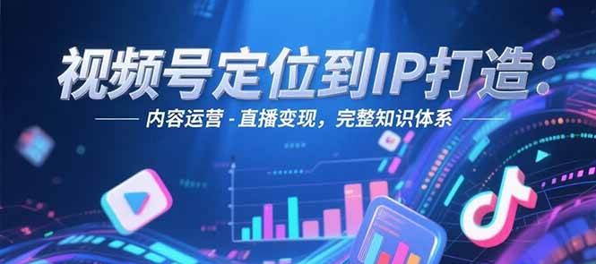 视频号定位到IP打造：账号搭建-内容运营-直播变现，完整知识体系 - 来及网络