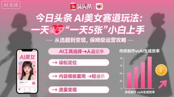 今日头条AI美女赛道玩法，一天轻松5张，小白轻松上手 - 来及网络