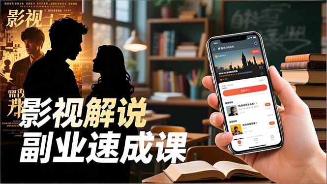 Tk影视解说副业速成课，软件安装、全流程实操、爆款预设，新手两周变现 - 来及网络