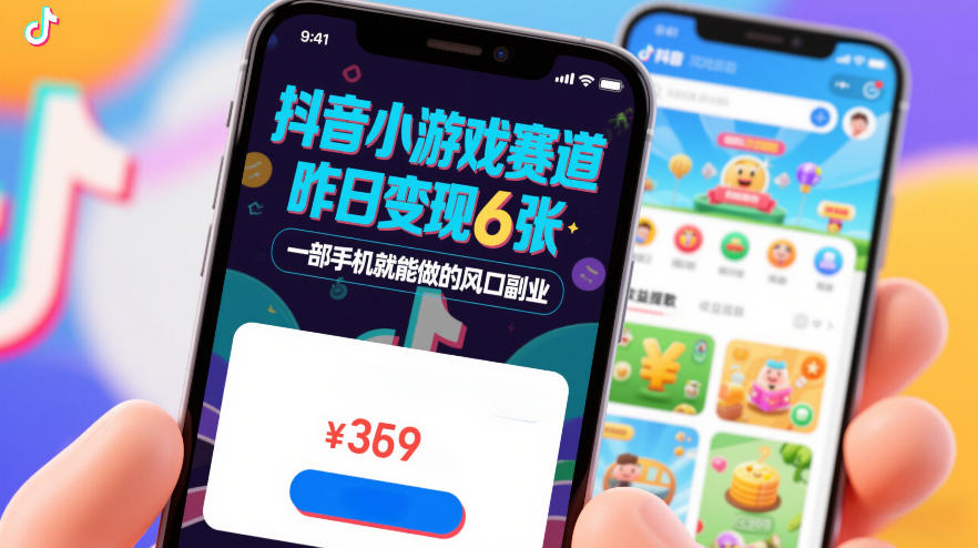 抖音小游戏赛道，昨日变现600+，零基础一部手机就能做的风口副业【揭秘】 - 来及网络