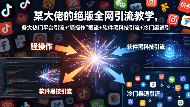 某大佬的绝版全网引流教学，各大热门平台引流+ - 来及网络