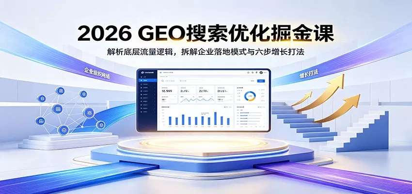 2026 GEO搜索优化掘金课：解析底层流量逻辑，拆解企业落地模式与六步增长打法 - 来及网络