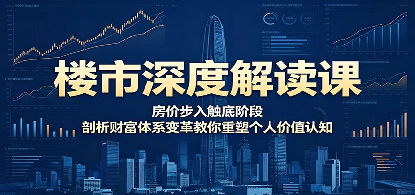 楼市深度解读课：房价步入触底阶段，剖析财富体系变革教你重塑个人价值认知 - 来及网络