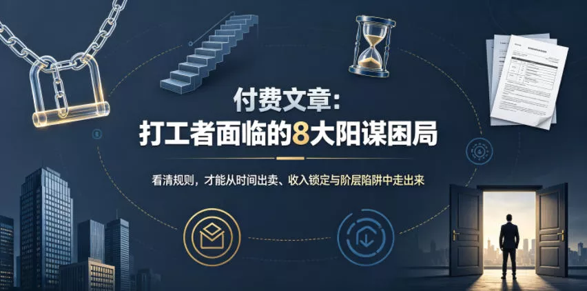 付费文章：打工者面临的8大阳谋困局 - 来及网络