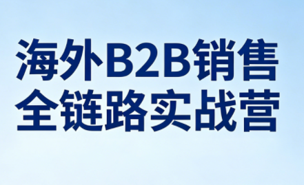 雨哥·海外B2B销售全链路实战营 - 来及网络