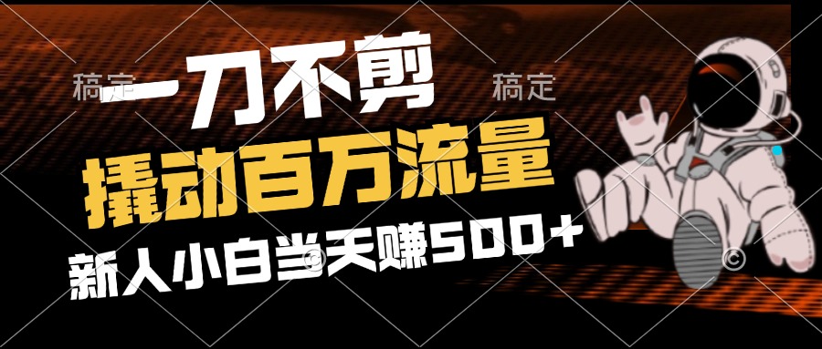 （12576期）2分钟一个作品，一刀不剪，撬动百万流量，新人小白刚做就赚500+ - 来及网络