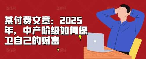 某付费文章：2025年，中产阶级如何保卫自己的财富 - 来及网络
