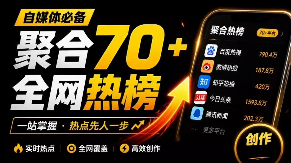 群友做了个非常不错的热点汇总工具！自媒体达人必备，聚合70+热榜信息，简约美观rebang-helper - 来及网络