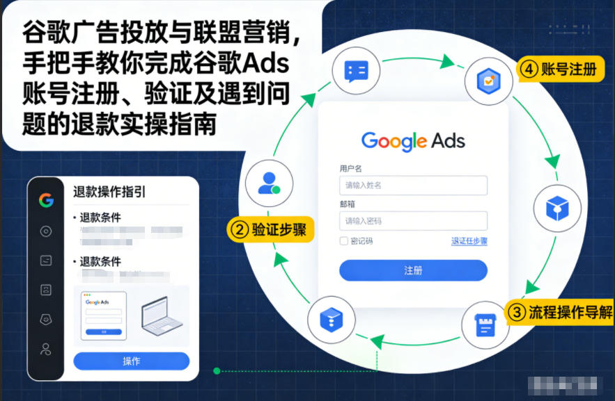 谷歌广告投放与联盟营销，手把手教你完成谷歌Ads账号注册、验证及遇到问题的退款实操指南 - 来及网络