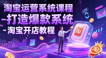 淘宝运营系统课程-打造爆款系统-淘宝开店教程 - 来及网络
