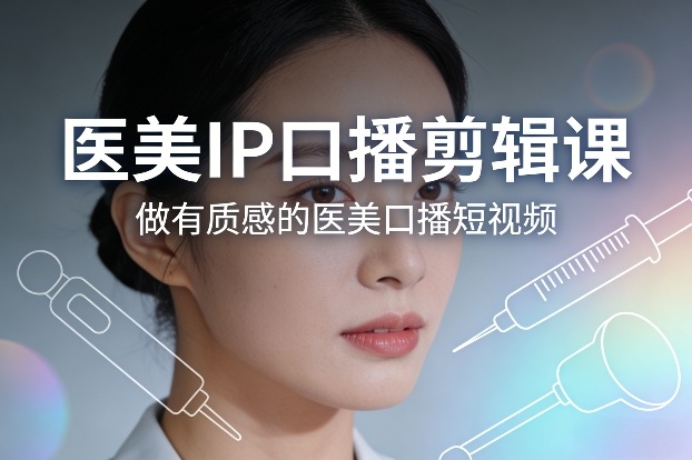 医美IP口播剪辑课，做有质感的医美口播短视频 - 来及网络
