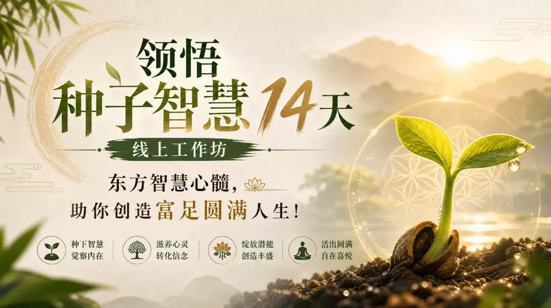 鹿大米领悟种子智慧14天线上工作坊，东方智慧心髓，助你创造富足圆满人生！ - 来及网络