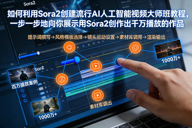 如何利用Sora2创建流行AI人工智能视频大师班，一步一步地向你展示用Sora2创作出千万播放的作品 - 来及网络