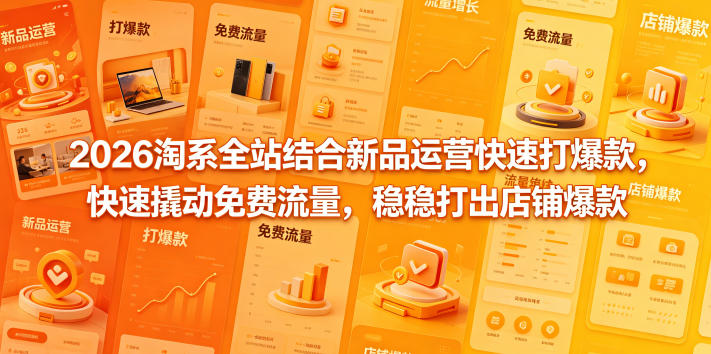 2026淘系全站结合新品运营快速打爆款，快速撬动免费流量，稳稳打出店铺爆款(更新5月12日) - 来及网络