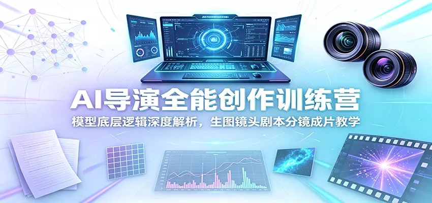 AI导演全能创作训练营：模型底层逻辑深度解析，生图镜头剧本分镜成片教学 - 来及网络