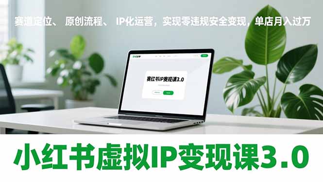 小红书虚拟IP变现课3.0，赛道定位、原创流程、IP化运营，实现零违规安全变现，单店月入过万 - 来及网络