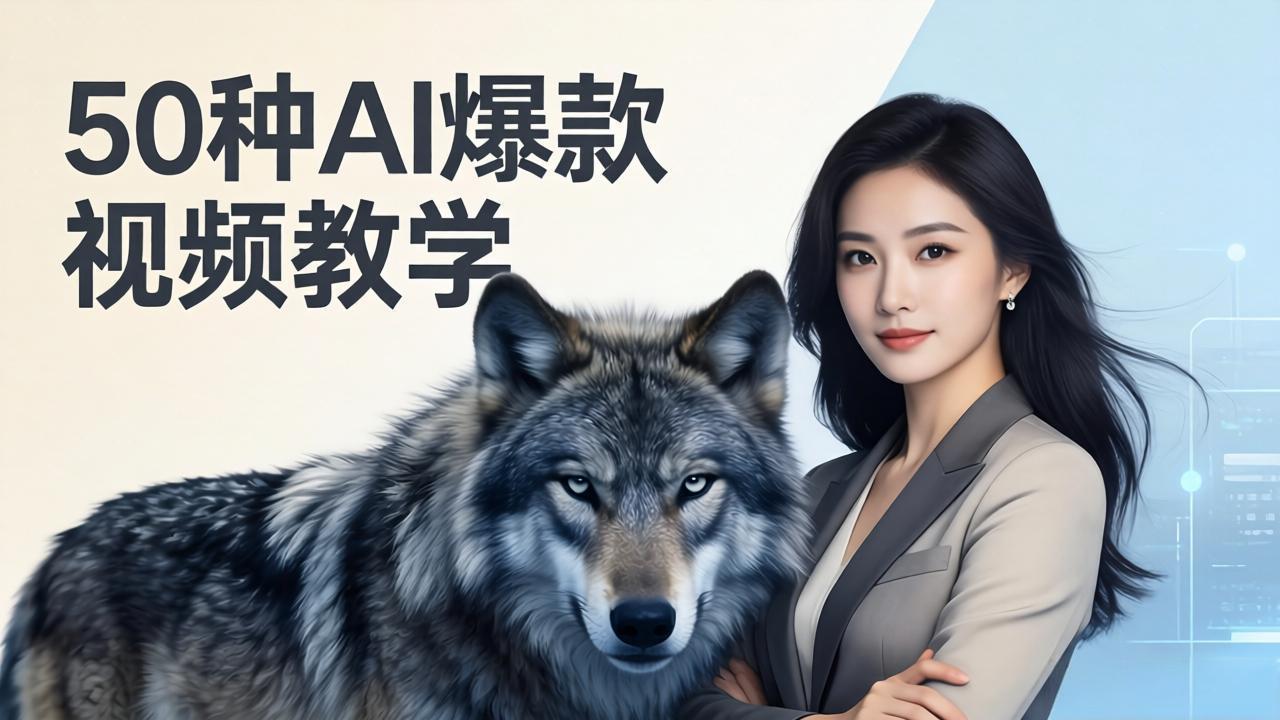 50种AI爆款视频教学：影视级古诗词+治愈萌宠+山海经蛟龙，高阶宝典商业落地 - 来及网络